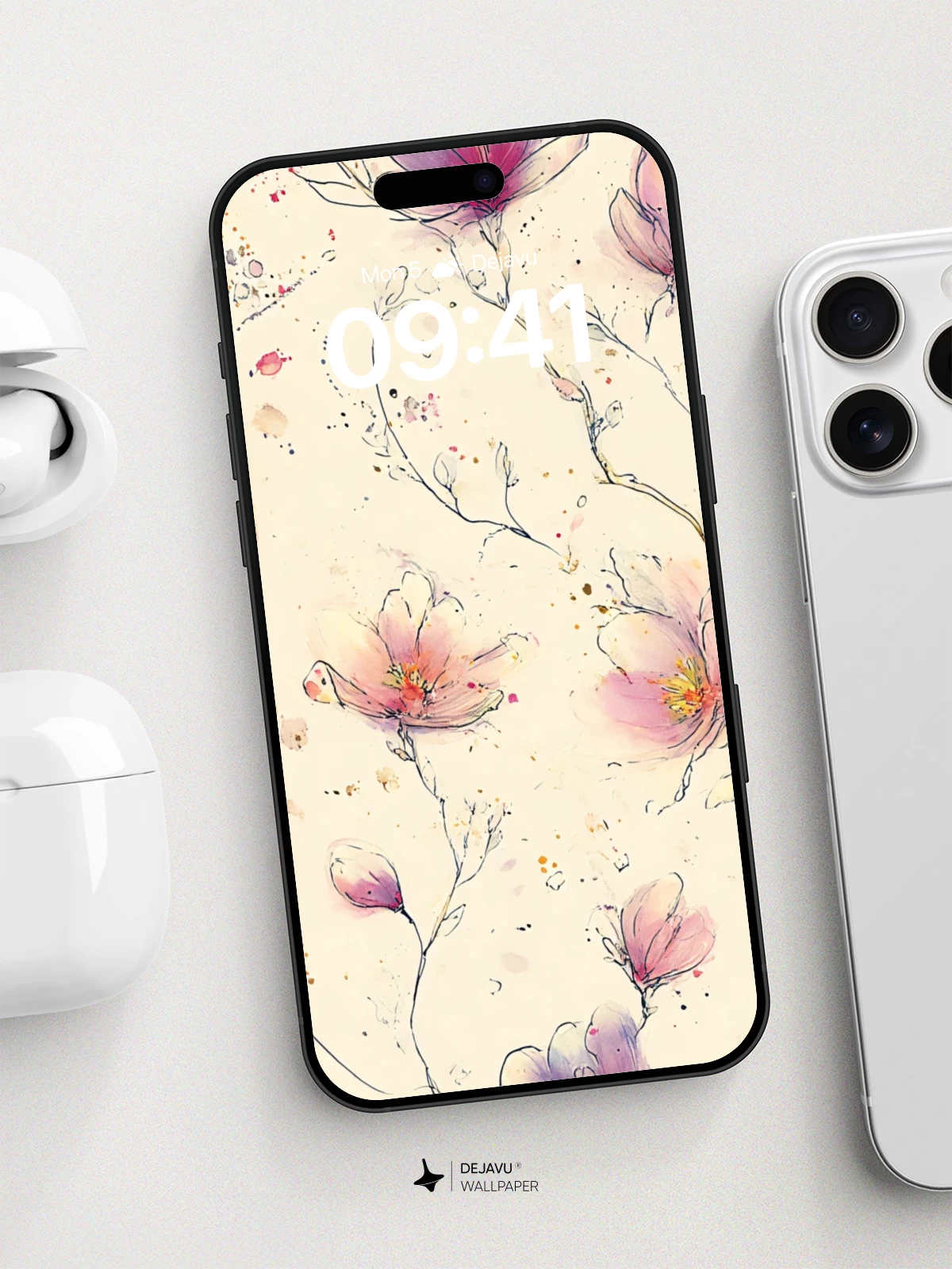 Watercolor Floral Dream Wallpaper 8K for iPhone and Android