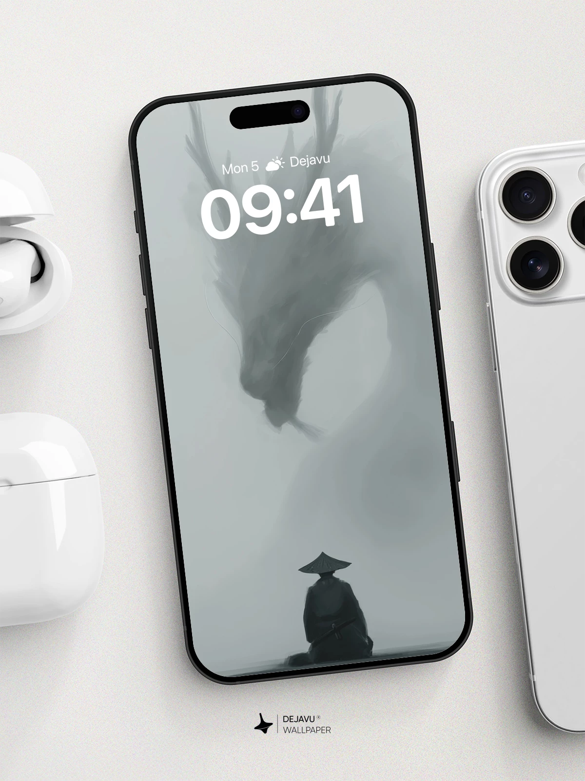 Mystic Dragon and Monk Wallpaper 8K for iPhone and Android