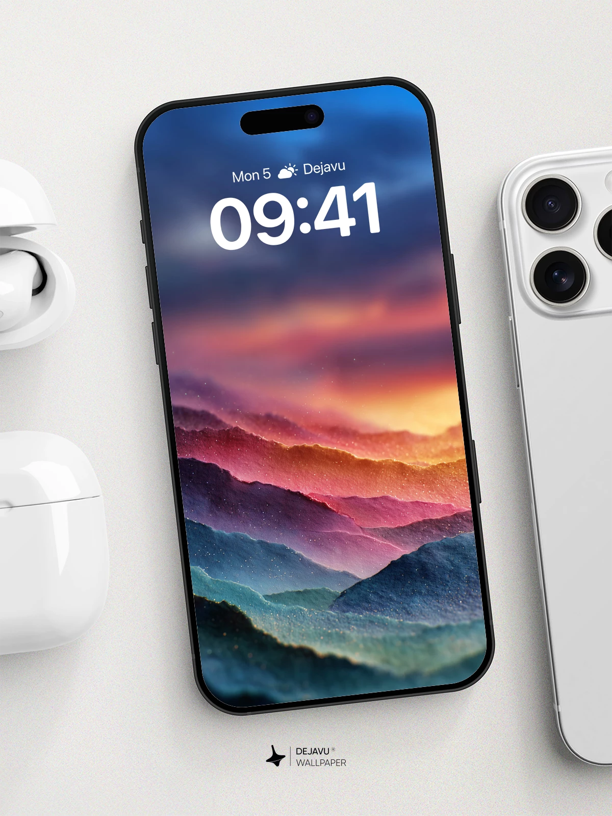 Surreal Mountain Horizon Wallpaper 8K for iPhone and Android