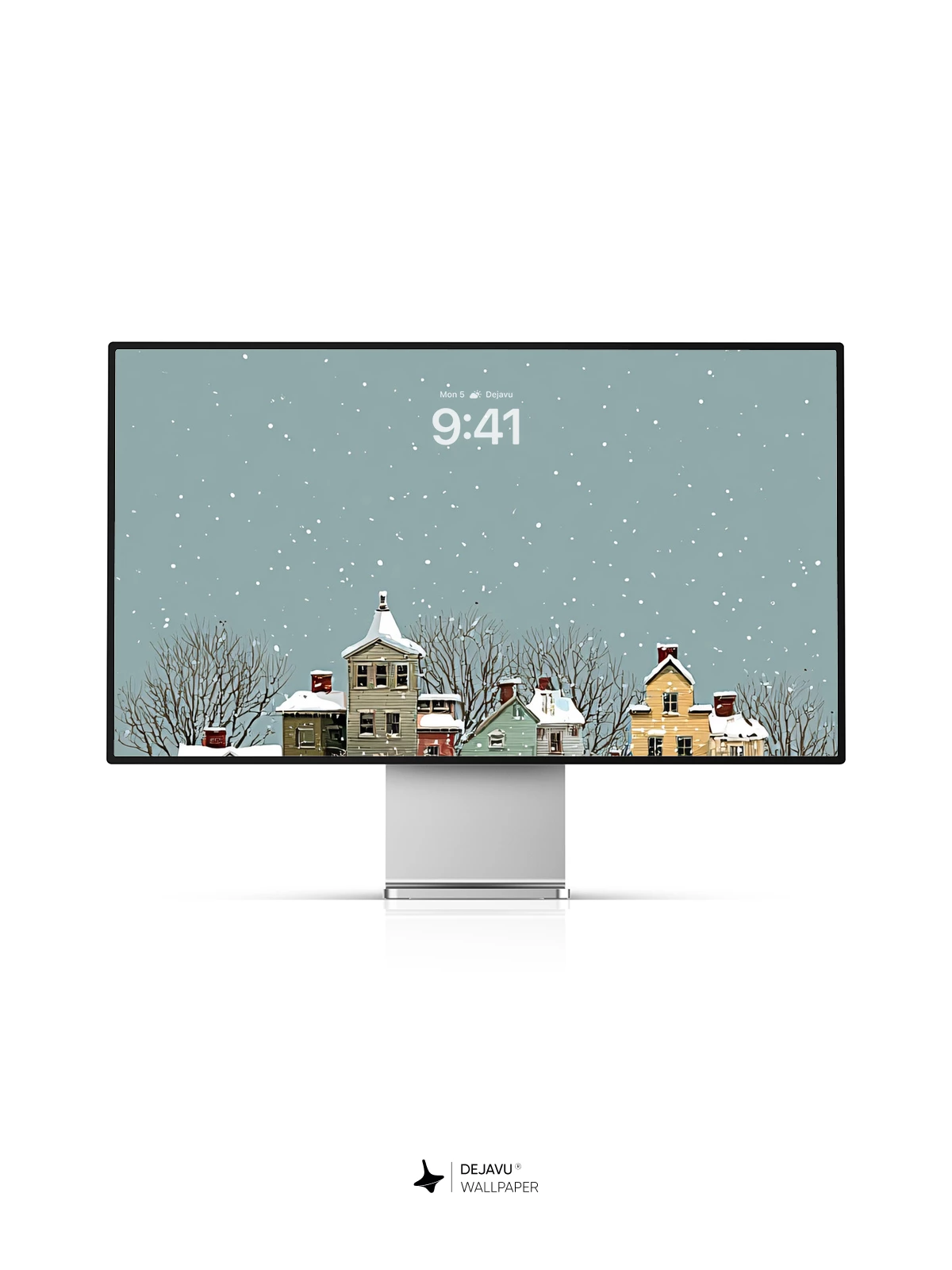 Whimsical Winter Village Wallpaper 8K for iPhone and Android