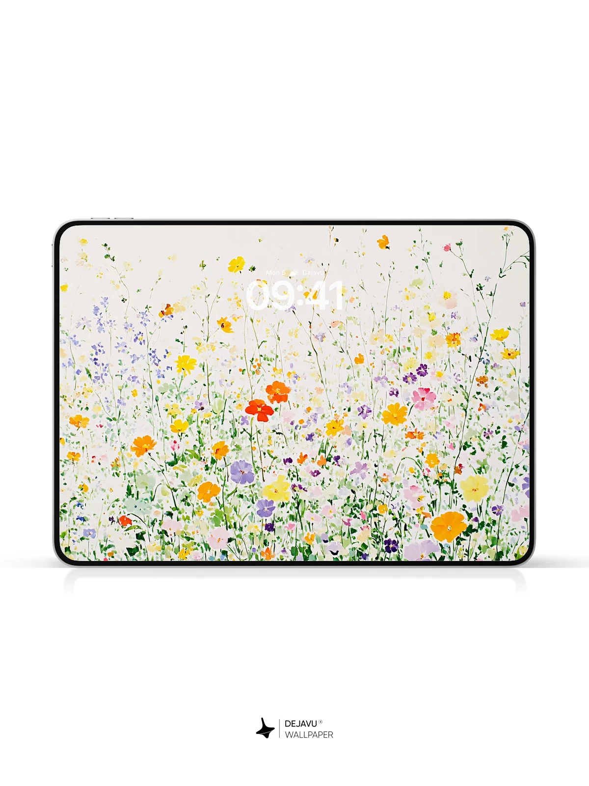Watercolor Wildflower Field Wallpaper 8K for iPhone and Android