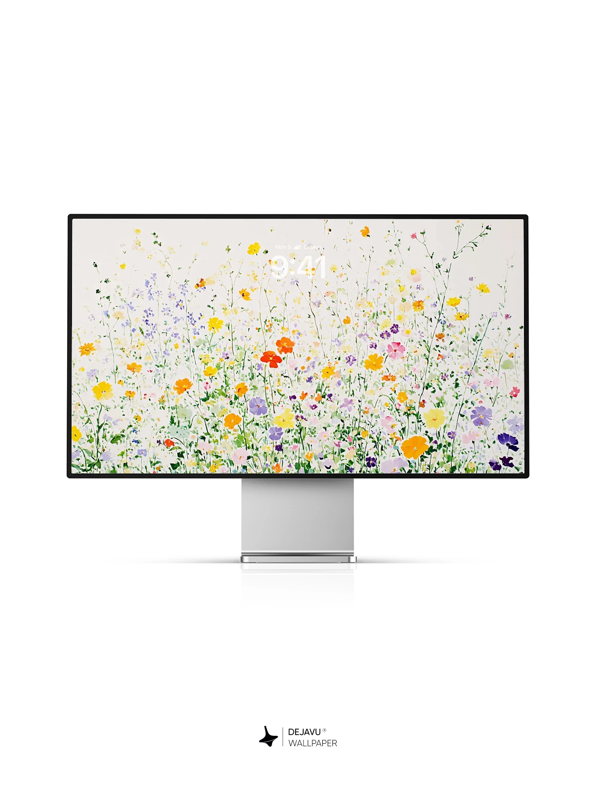 Watercolor Wildflower Field Wallpaper 8K for iPhone and Android