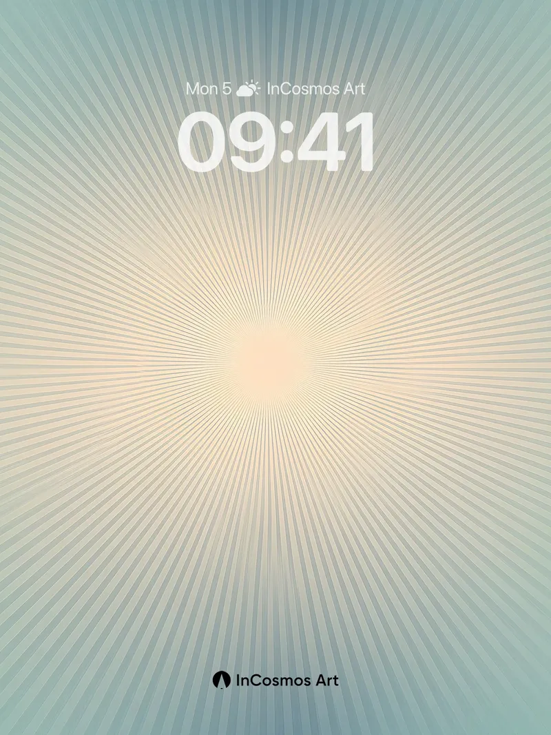 Serene Radiance Wallpaper with Sunburst Lines