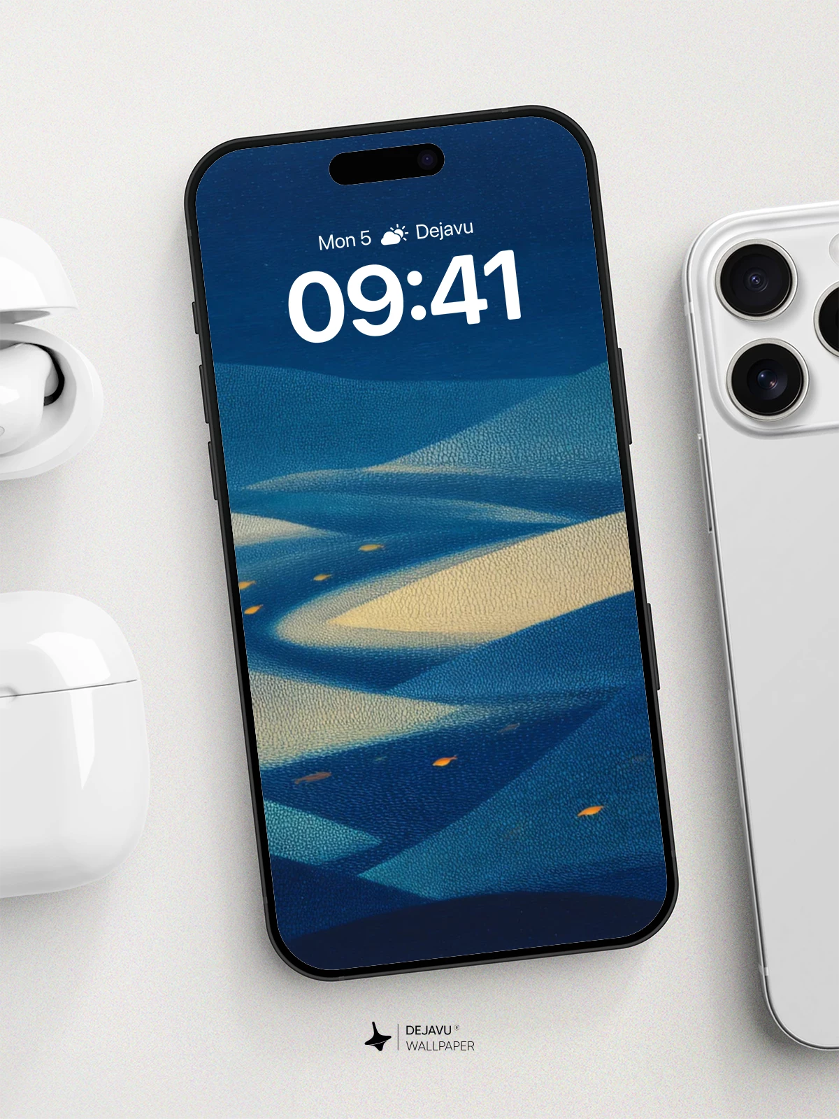 Dreamy Blue Dunes Wallpaper 8K for iPhone and Android