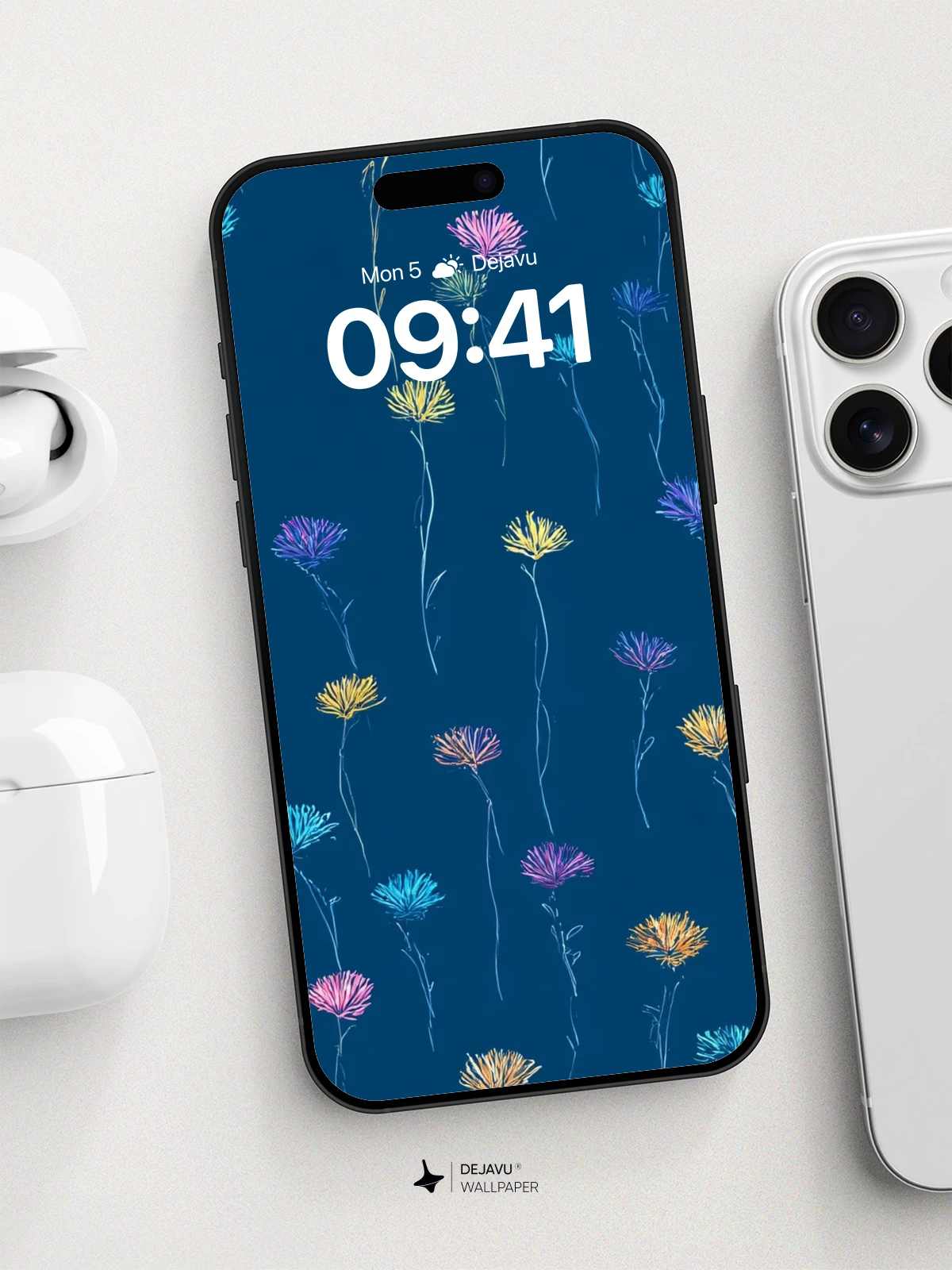Whimsical Floral Garden Wallpaper 8K for iPhone and Android