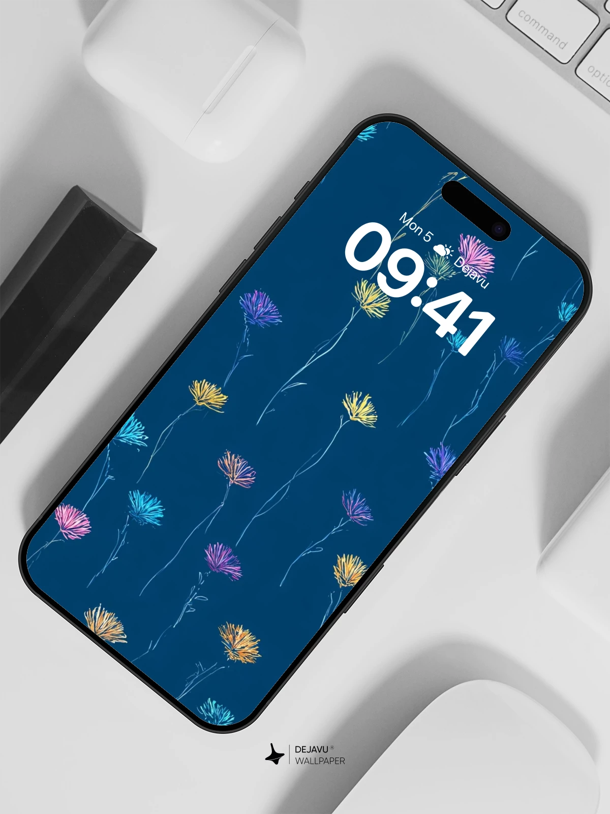 Whimsical Floral Garden Wallpaper 8K for iPhone and Android