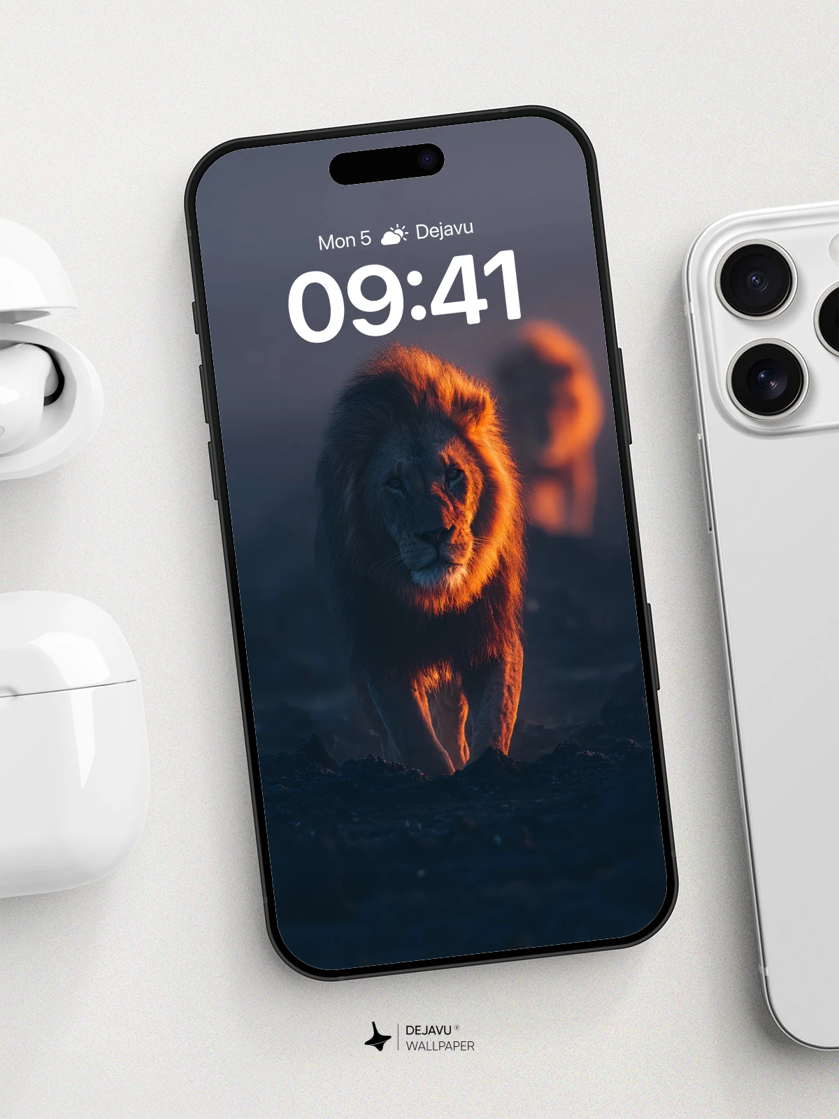 Majestic Lion At Dawn Wallpaper 8K for iPhone and Android