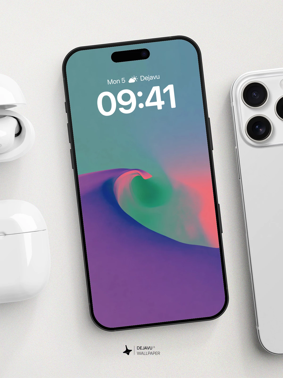 Vaporwave Ocean Wave Wallpaper 8K for iPhone and Android