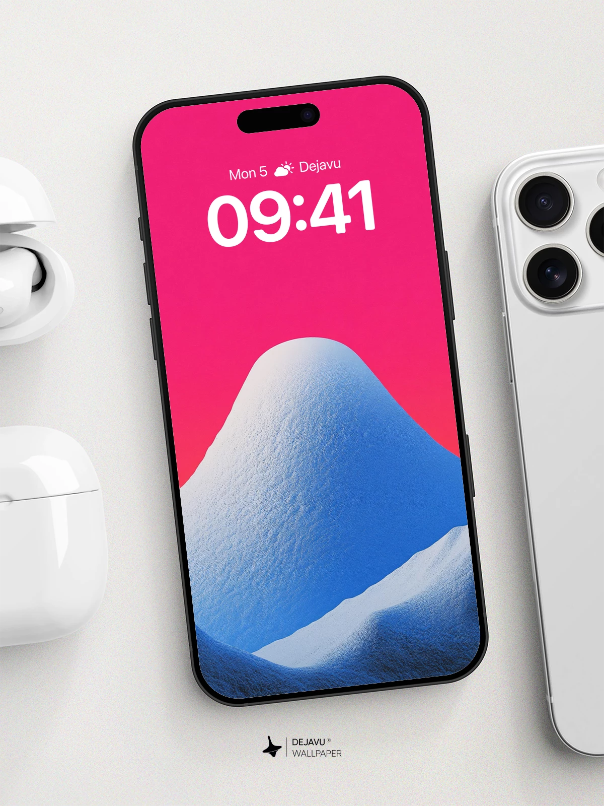 Futuristic Snow Mountain Wallpaper 8K for iPhone and Android