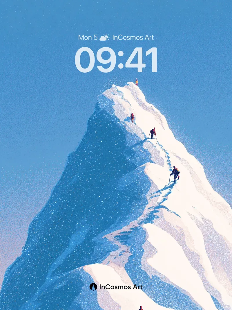 Frozen Ascent Wallpaper with Alpine Echoes