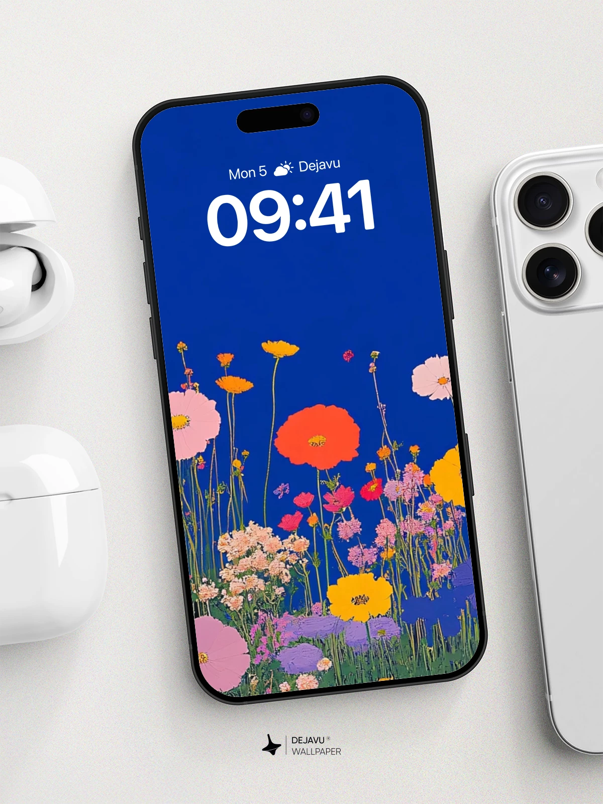 Whimsical Floral Garden Wallpaper 8K for iPhone and Android
