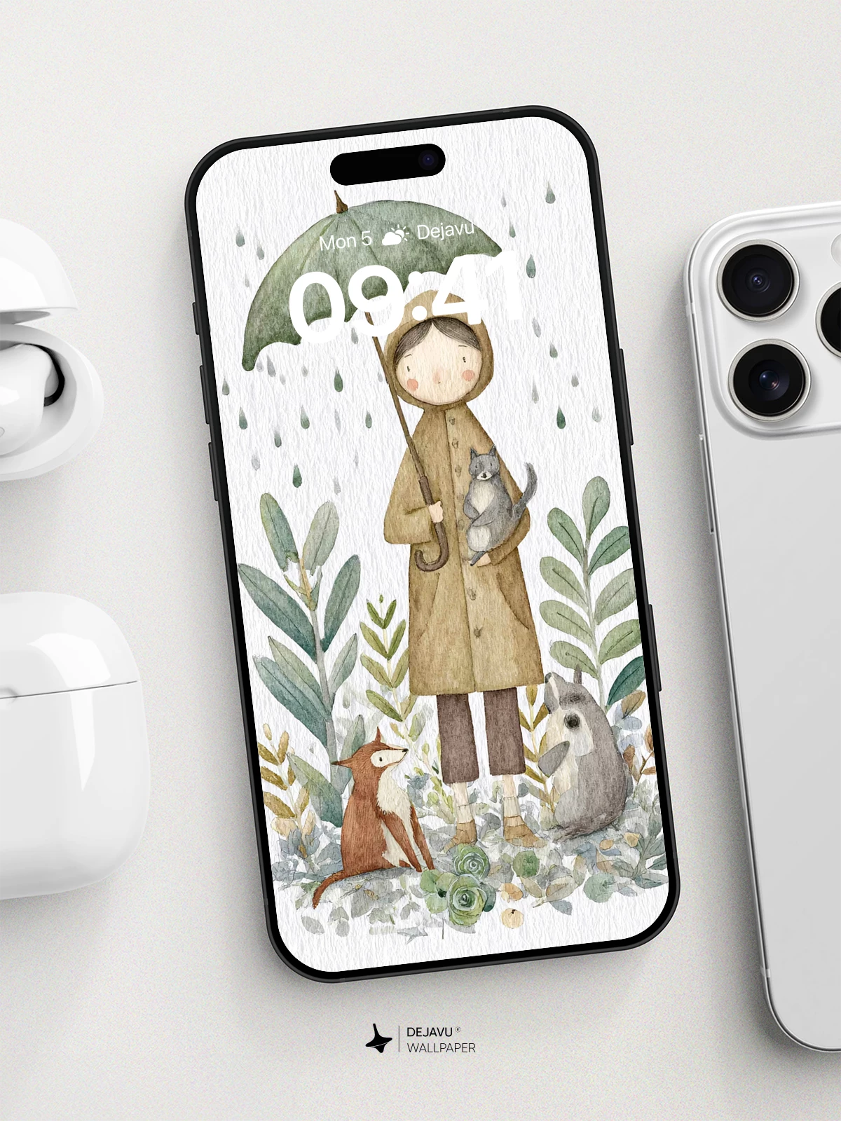 Whimsical Rainforest Encounter Wallpaper 8K for iPhone and Android
