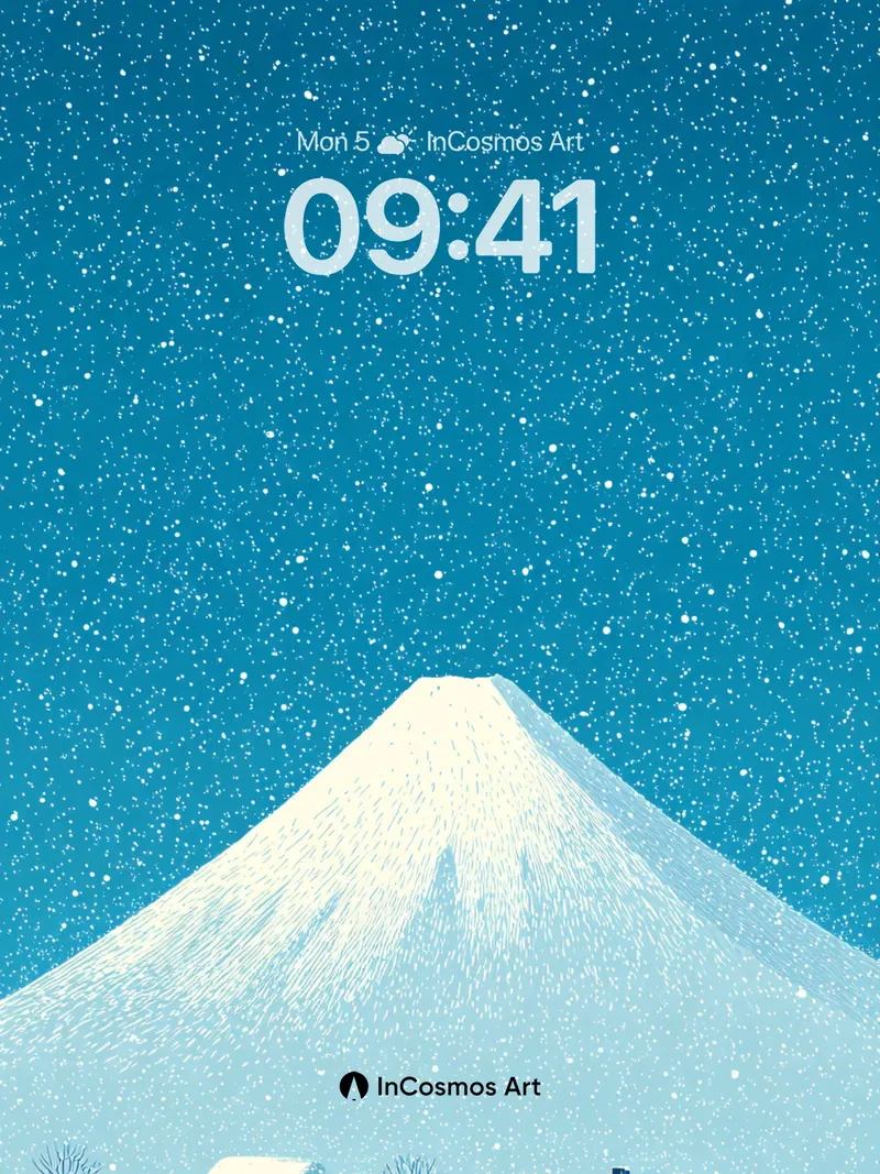 Snowfall Serenity Wallpaper with Silent Peaks