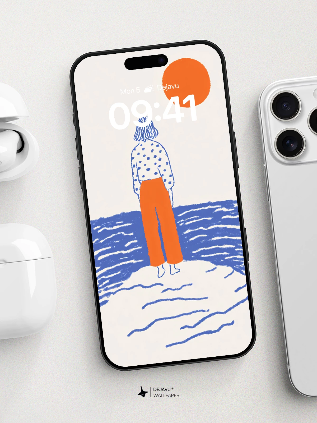 Minimalist Sunset Solitude Wallpaper 8K for iPhone and Android