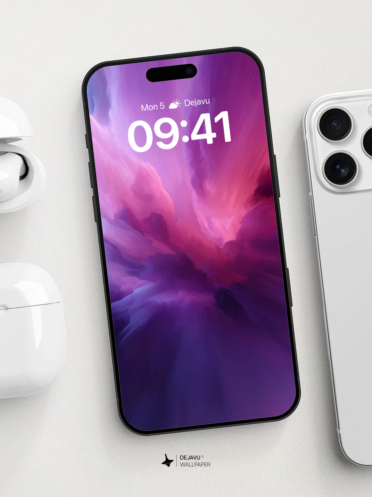 Surreal Cosmic Clouds Wallpaper 8K for iPhone and Android