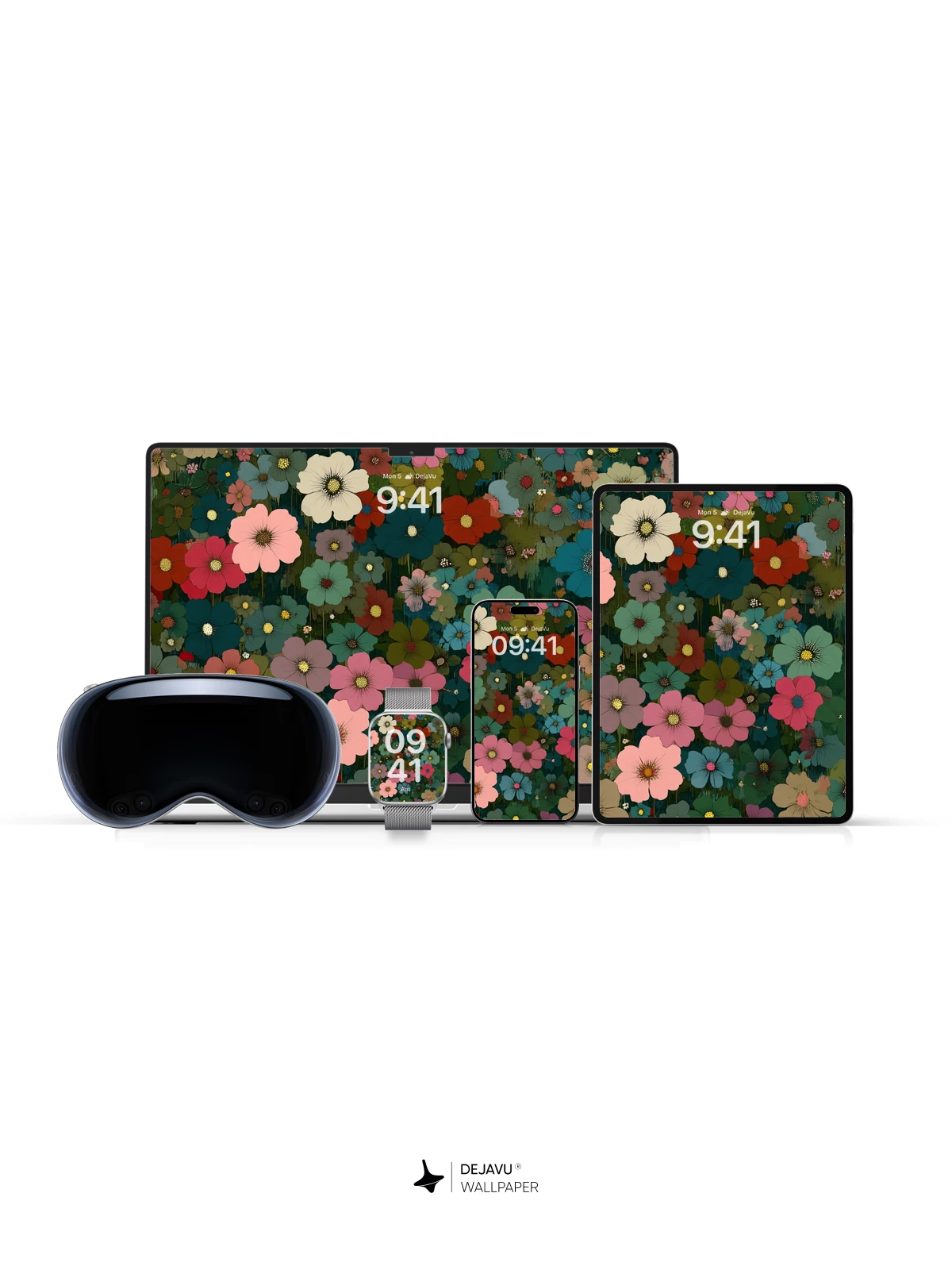 Whimsical Floral Garden Wallpaper 8K for iPhone and Android