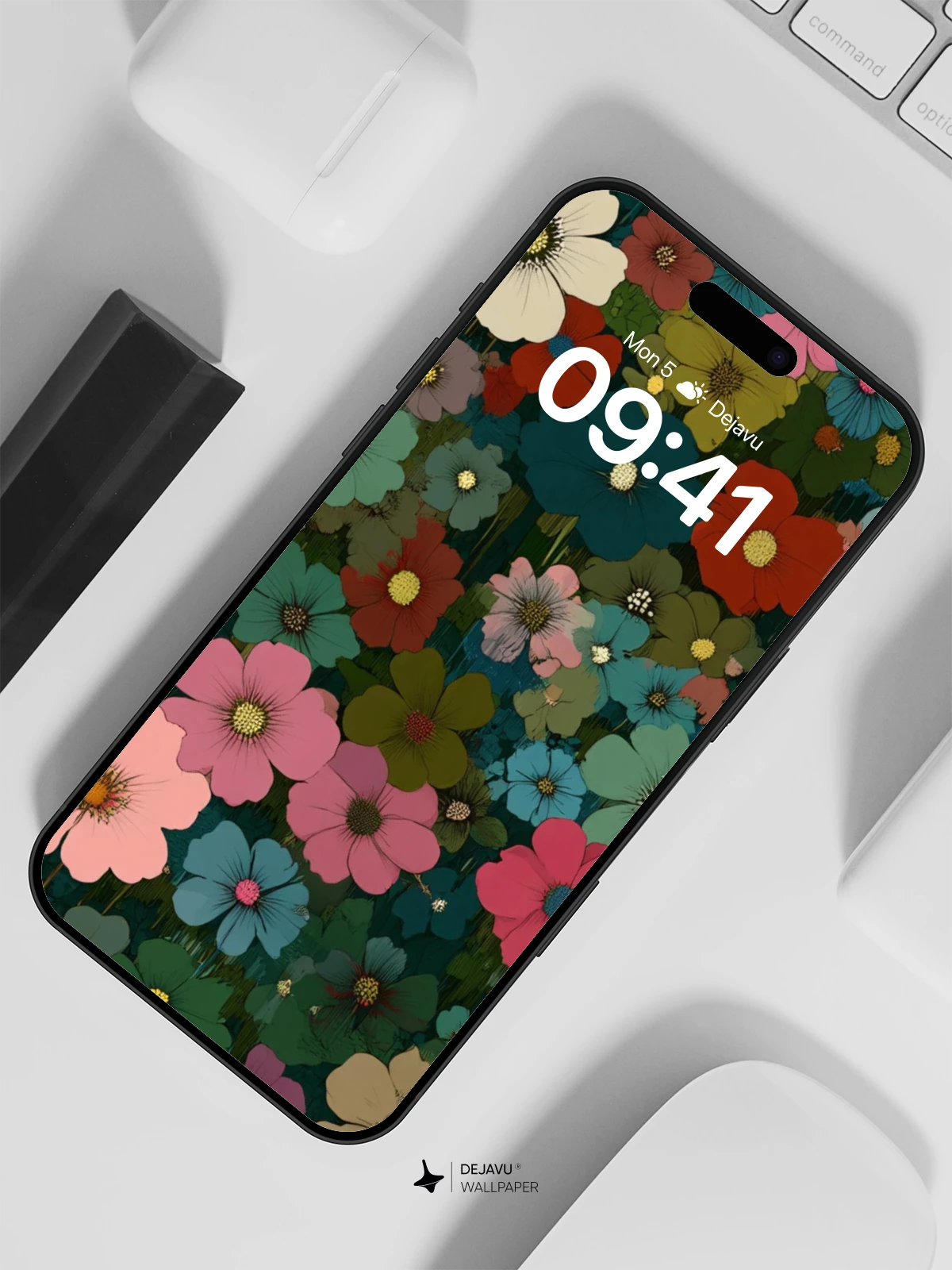 Whimsical Floral Garden Wallpaper 8K for iPhone and Android