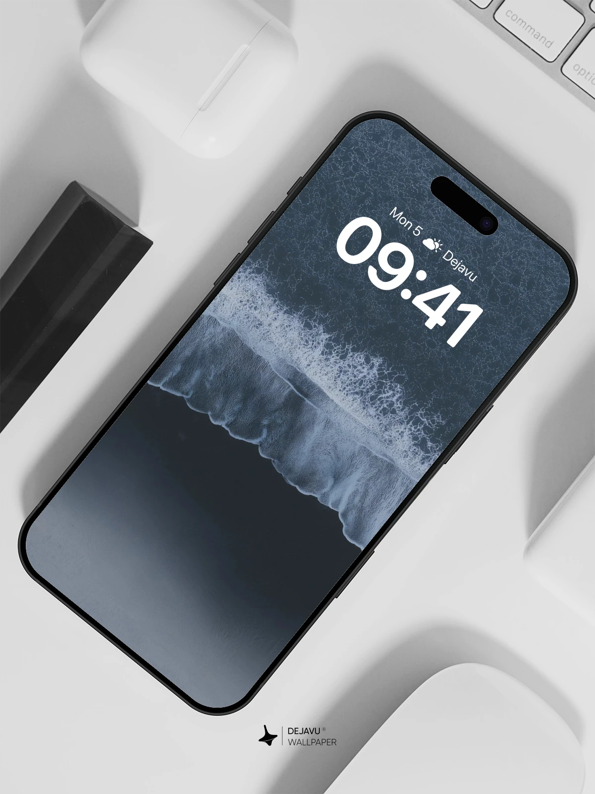Ocean Edge Abstract Wallpaper 8K for iPhone and Android