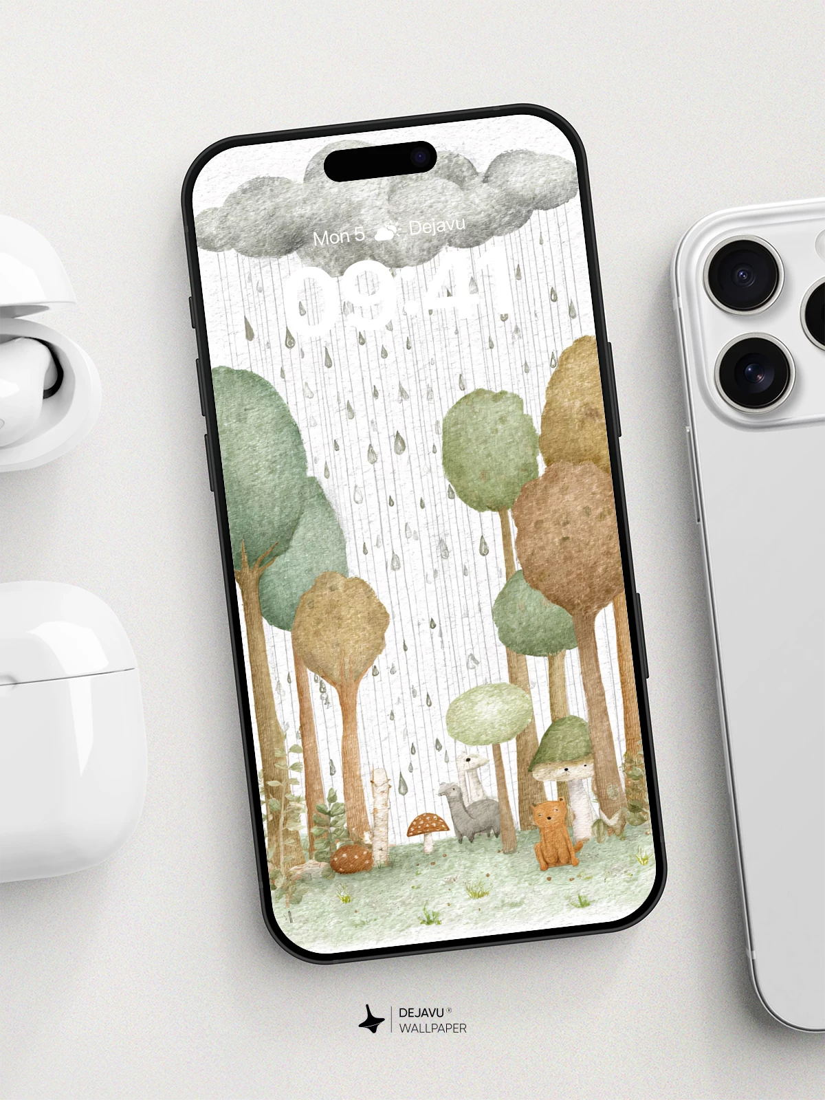Whimsical Rainforest Wallpaper 8K for iPhone and Android