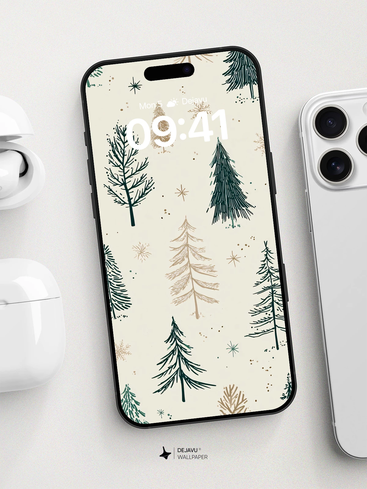 Whimsical Winter Forest Wallpaper 8K for iPhone and Android