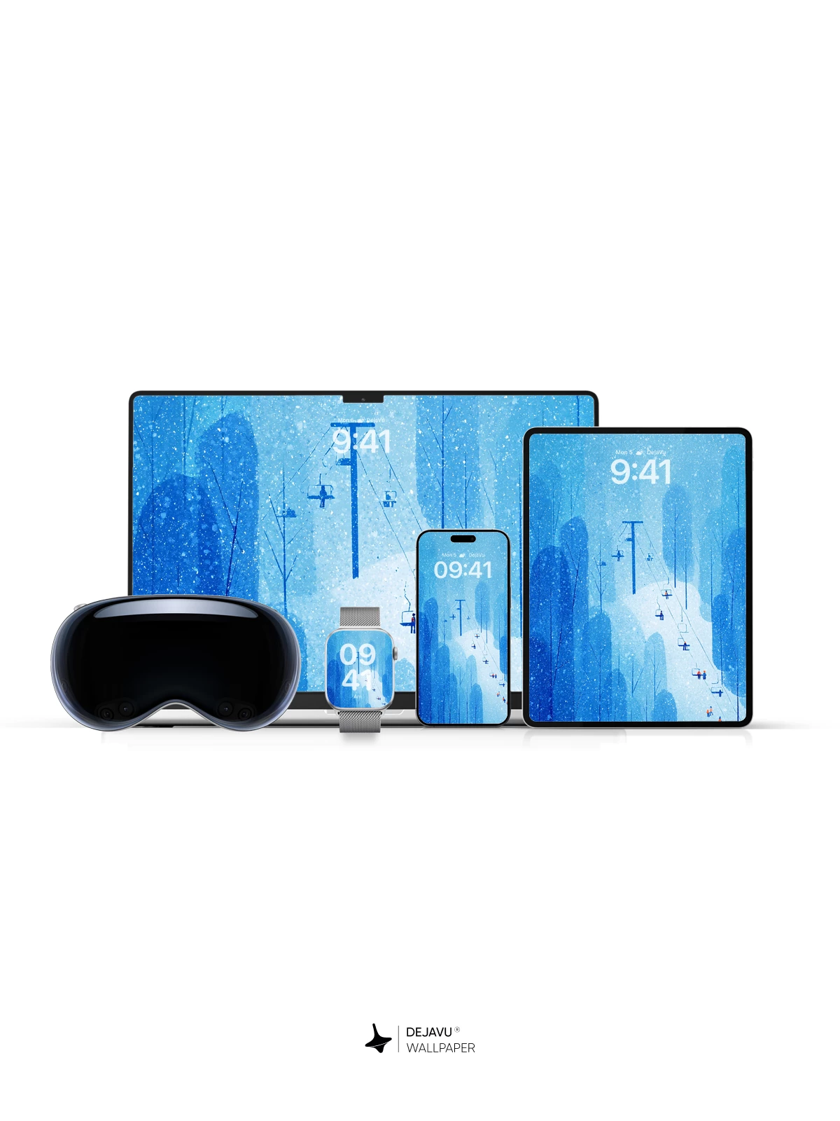 Winter Ski Resort Wallpaper 8K for iPhone and Android
