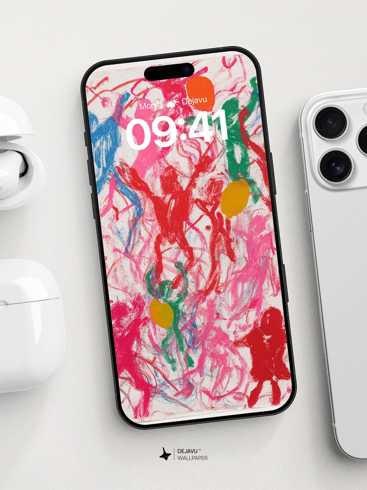 Vibrant Abstract Figures Wallpaper 8K for iPhone and Android