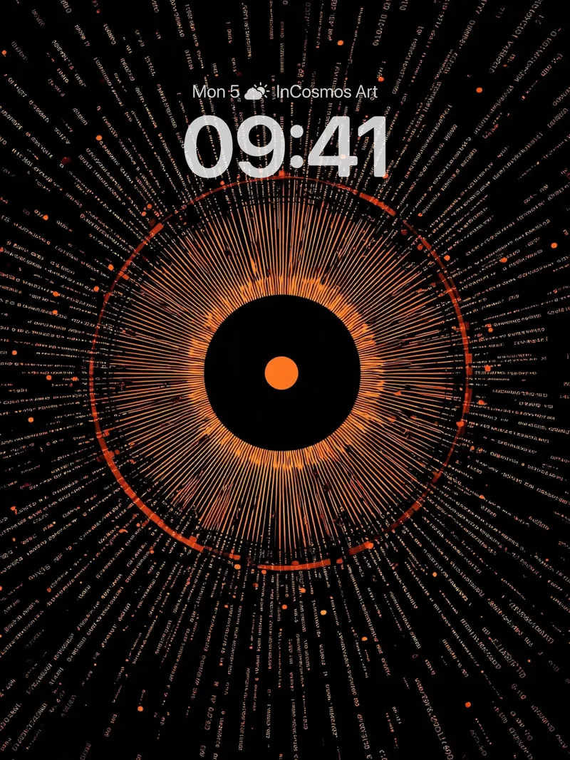 Coded Eye Wallpaper with Digital Pupils