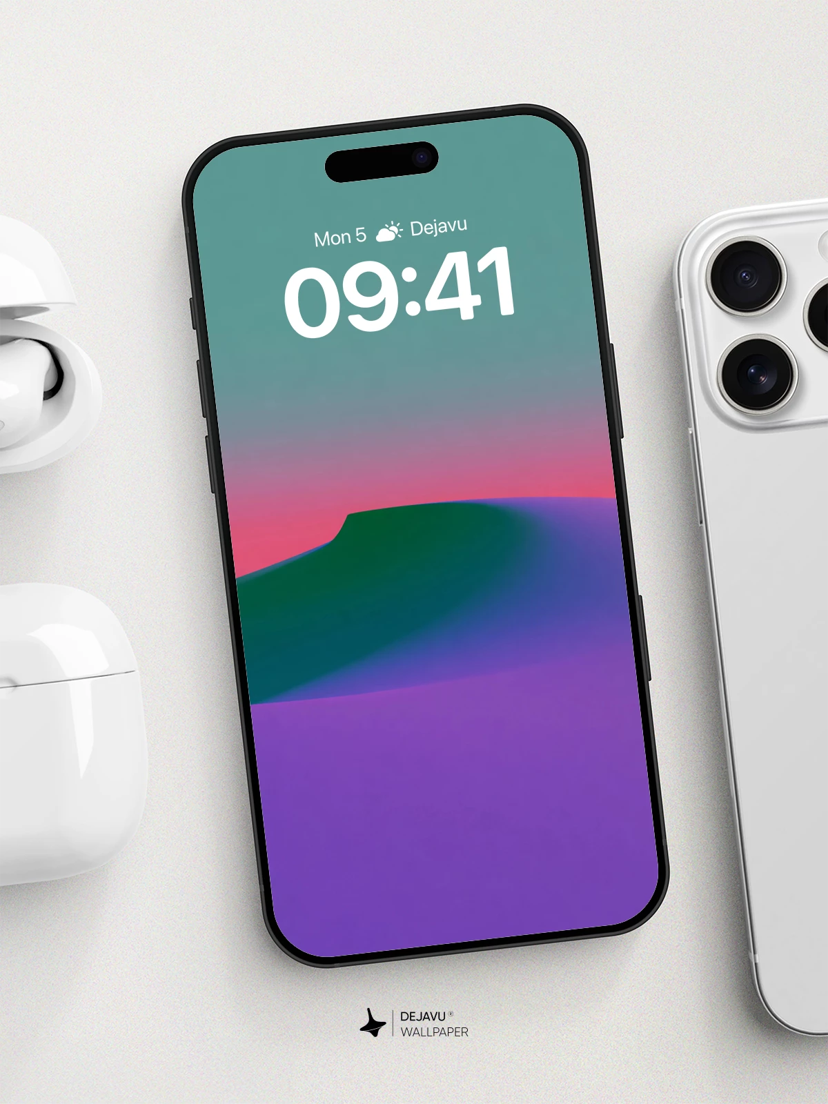 Surreal Gradient Dunes Wallpaper 8K for iPhone and Android