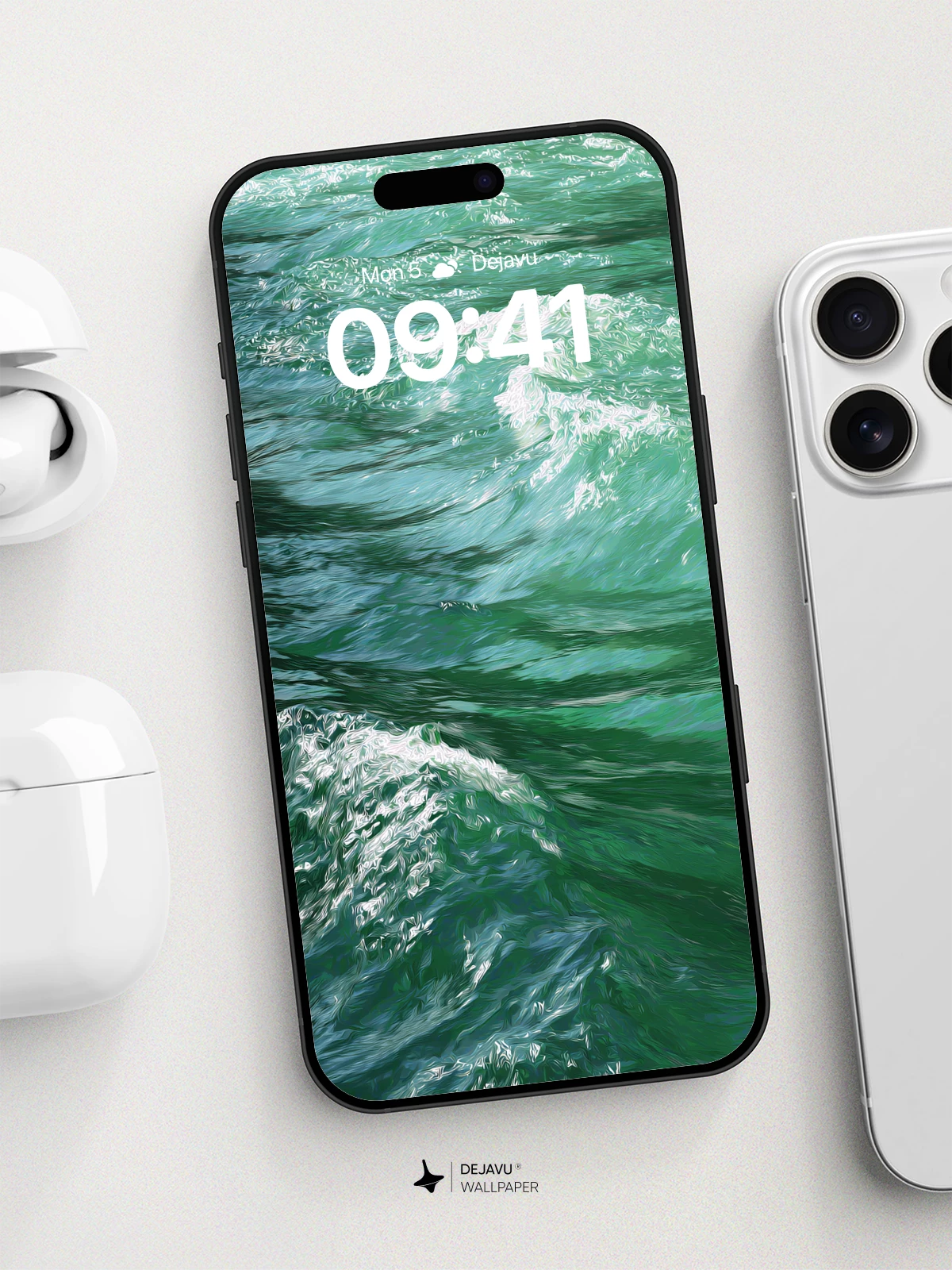 Turquoise Ocean Waves Wallpaper 8K for iPhone and Android
