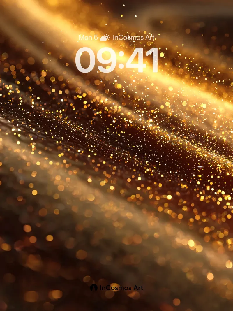 Golden Nebula Wallpaper with Cosmic Dust Trails