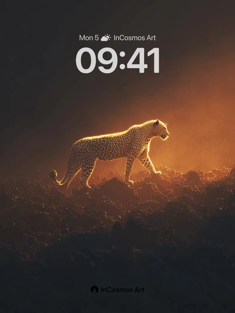 Golden Silhouette Wallpaper with Wild Grace