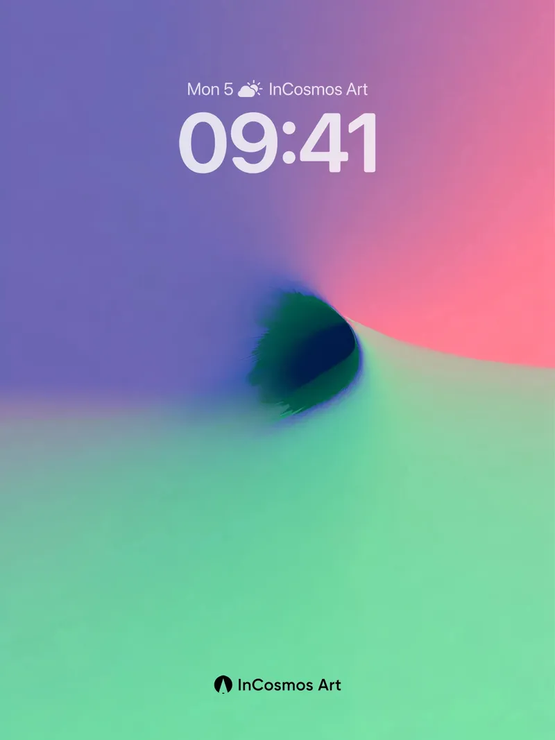 Serene Gradient Wallpaper with Floating Void