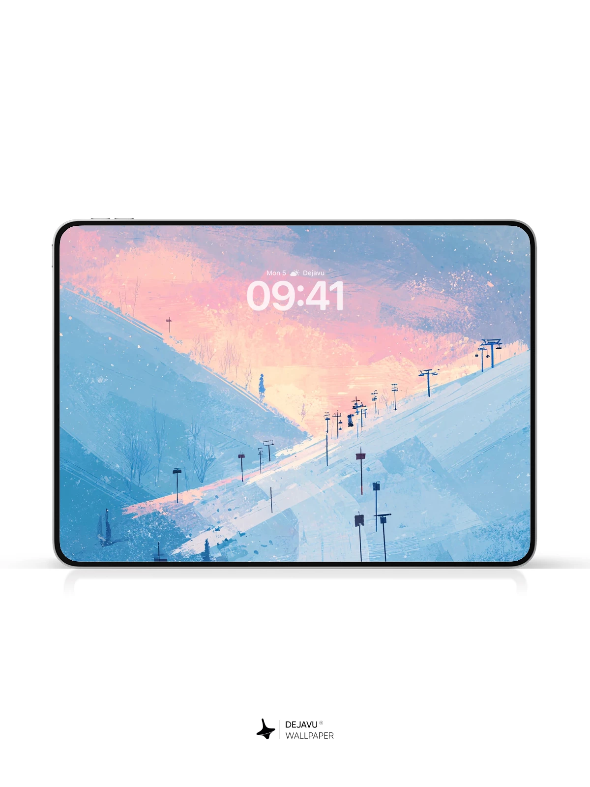 Winter Ski Slope Wallpaper 8K for iPhone and Android