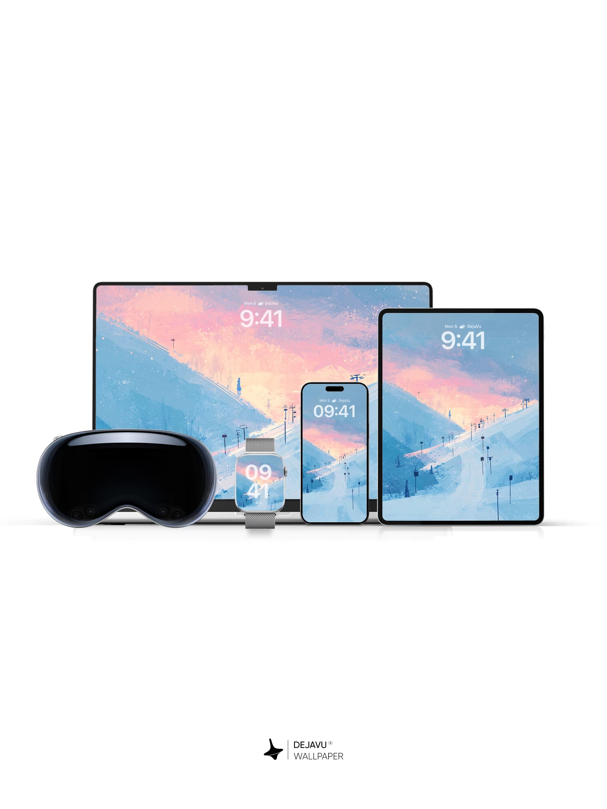 Winter Ski Slope Wallpaper 8K for iPhone and Android