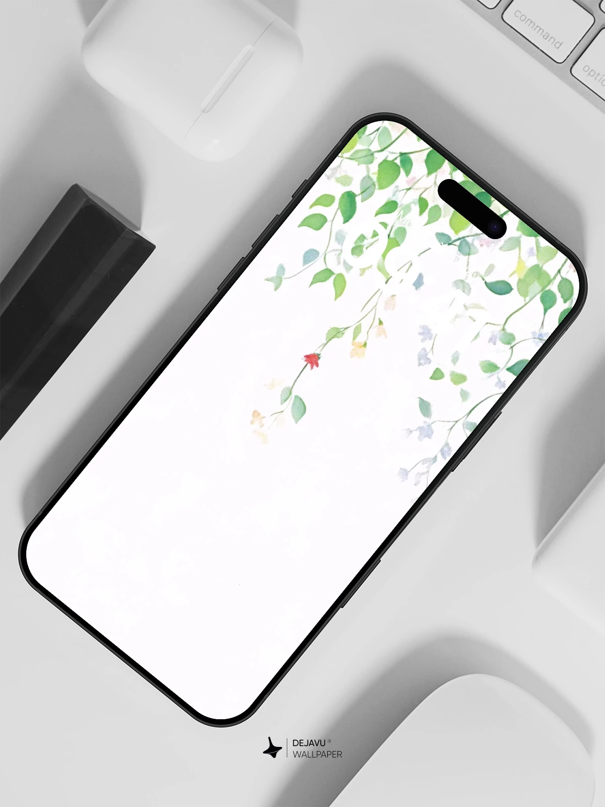 Watercolor Vine Garden Wallpaper 8K for iPhone and Android