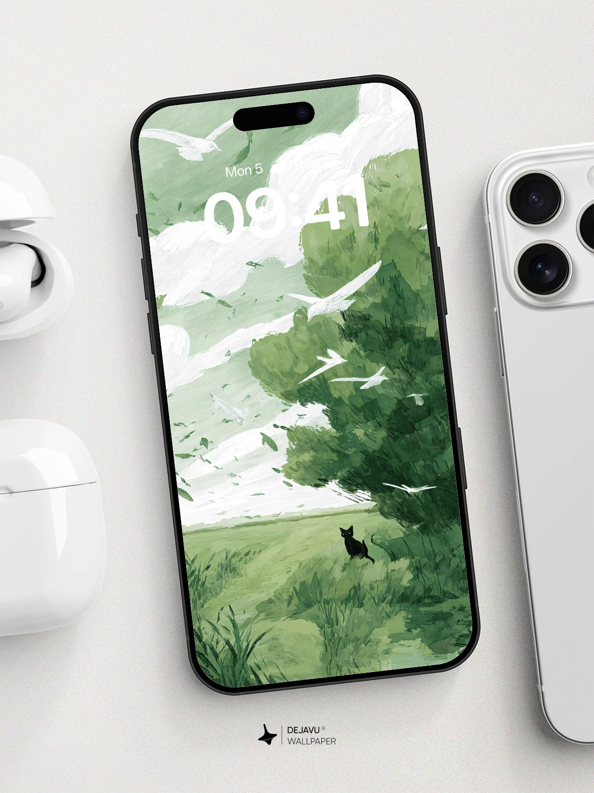 Whispering Winds And Silent Cat Wallpaper 8K