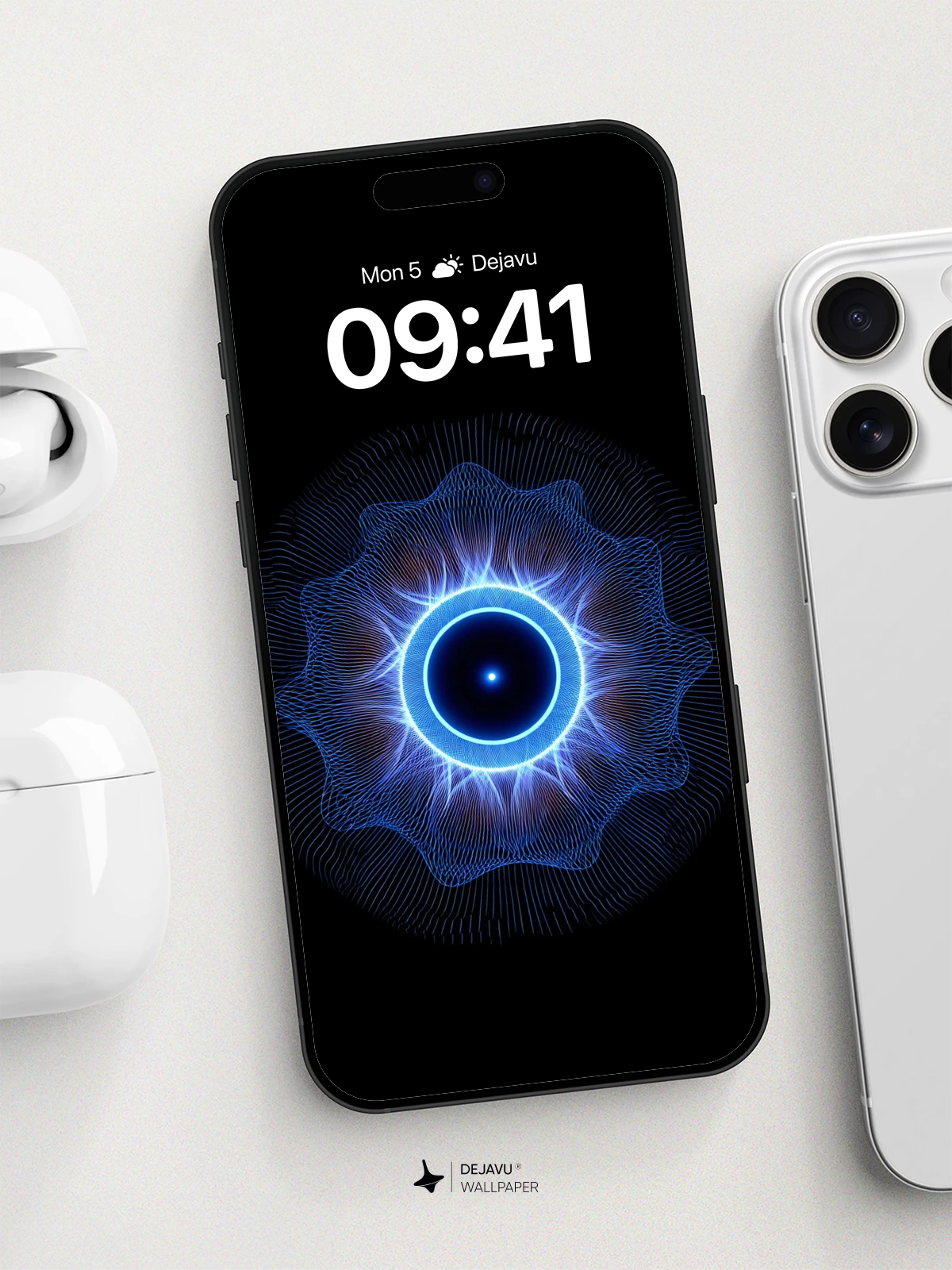 Neon Cosmic Eye Wallpaper 8K for iPhone and Android