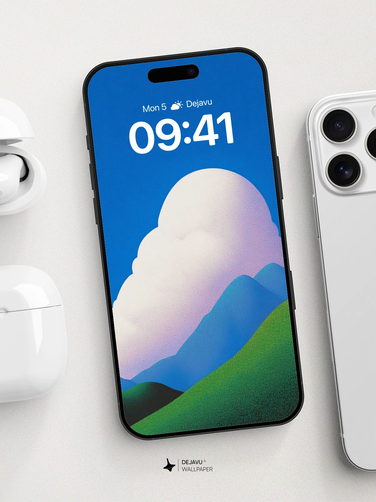 Surreal Cloud Mountain Wallpaper 8K for iPhone and Android