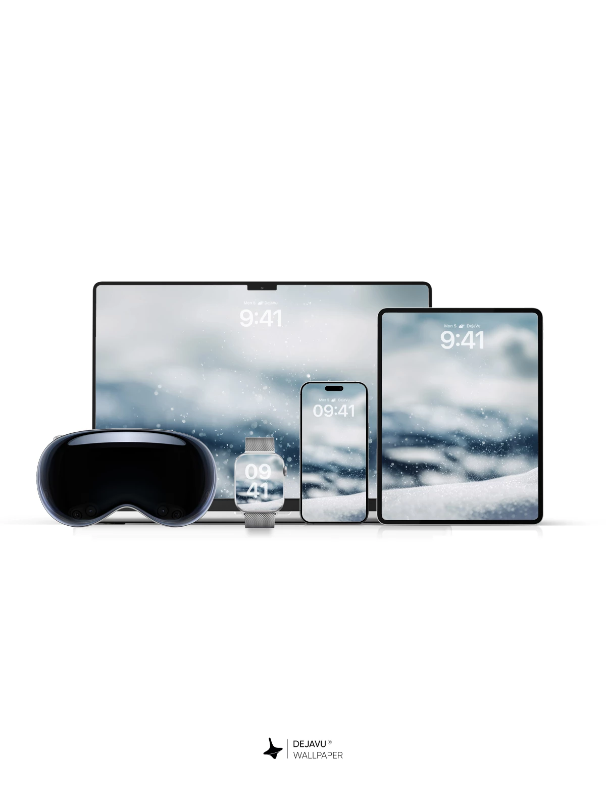 Winter Snowfall Landscape Wallpaper 8K for iPhone and Android