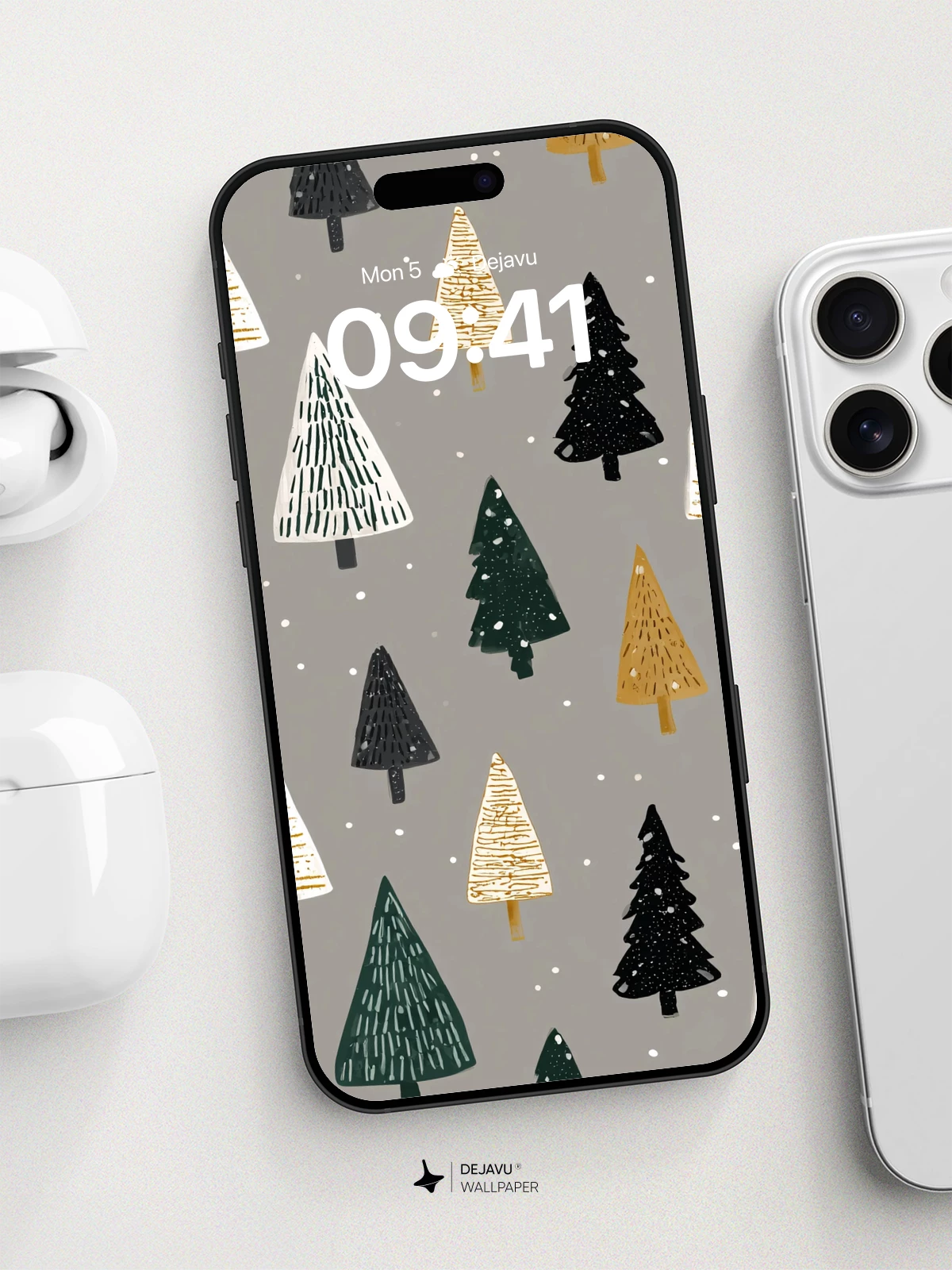 Whimsical Winter Forest Wallpaper 8K for iPhone and Android