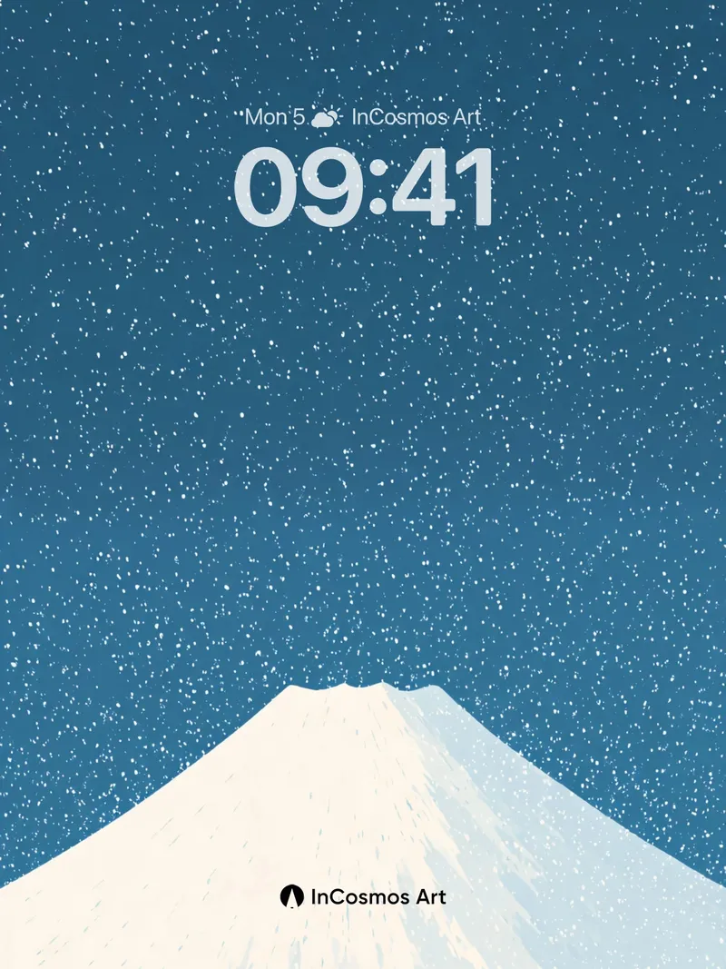 Silent Snowfall Wallpaper with Mountain Reverie