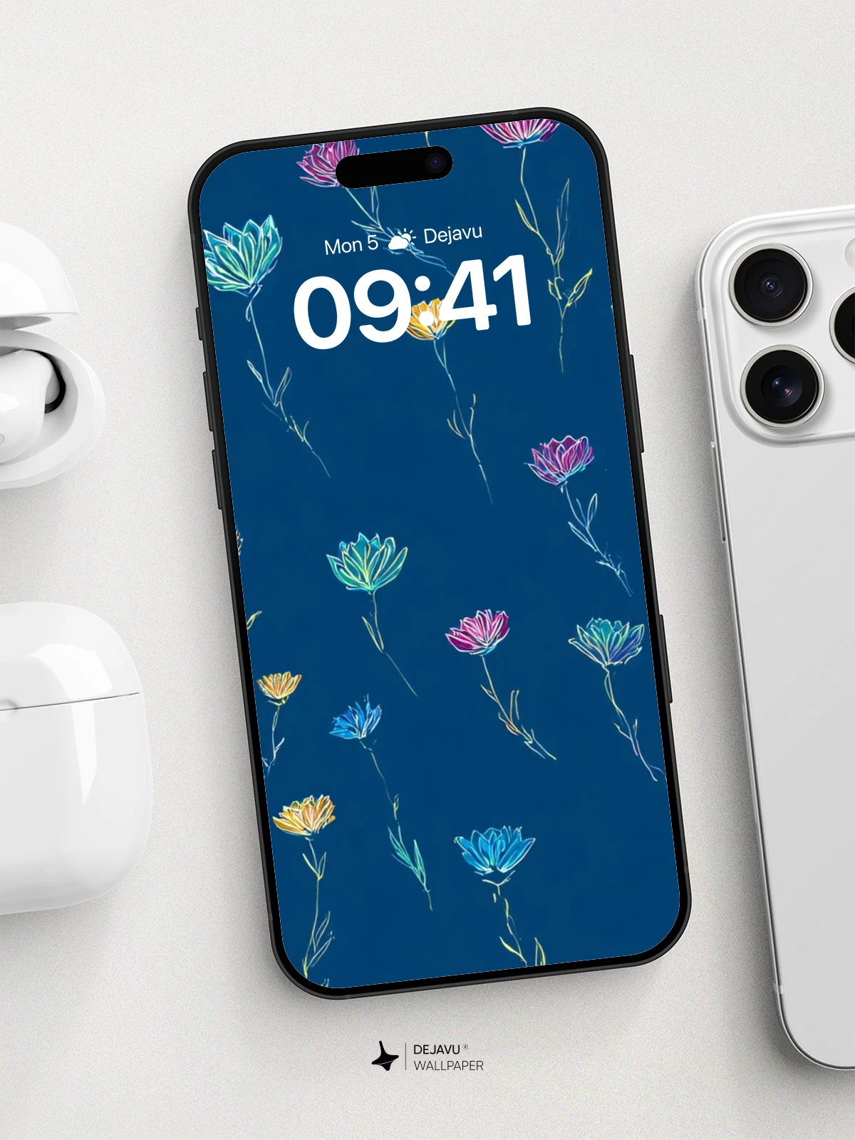 Whimsical Wildflower Wallpaper 8K for iPhone and Android