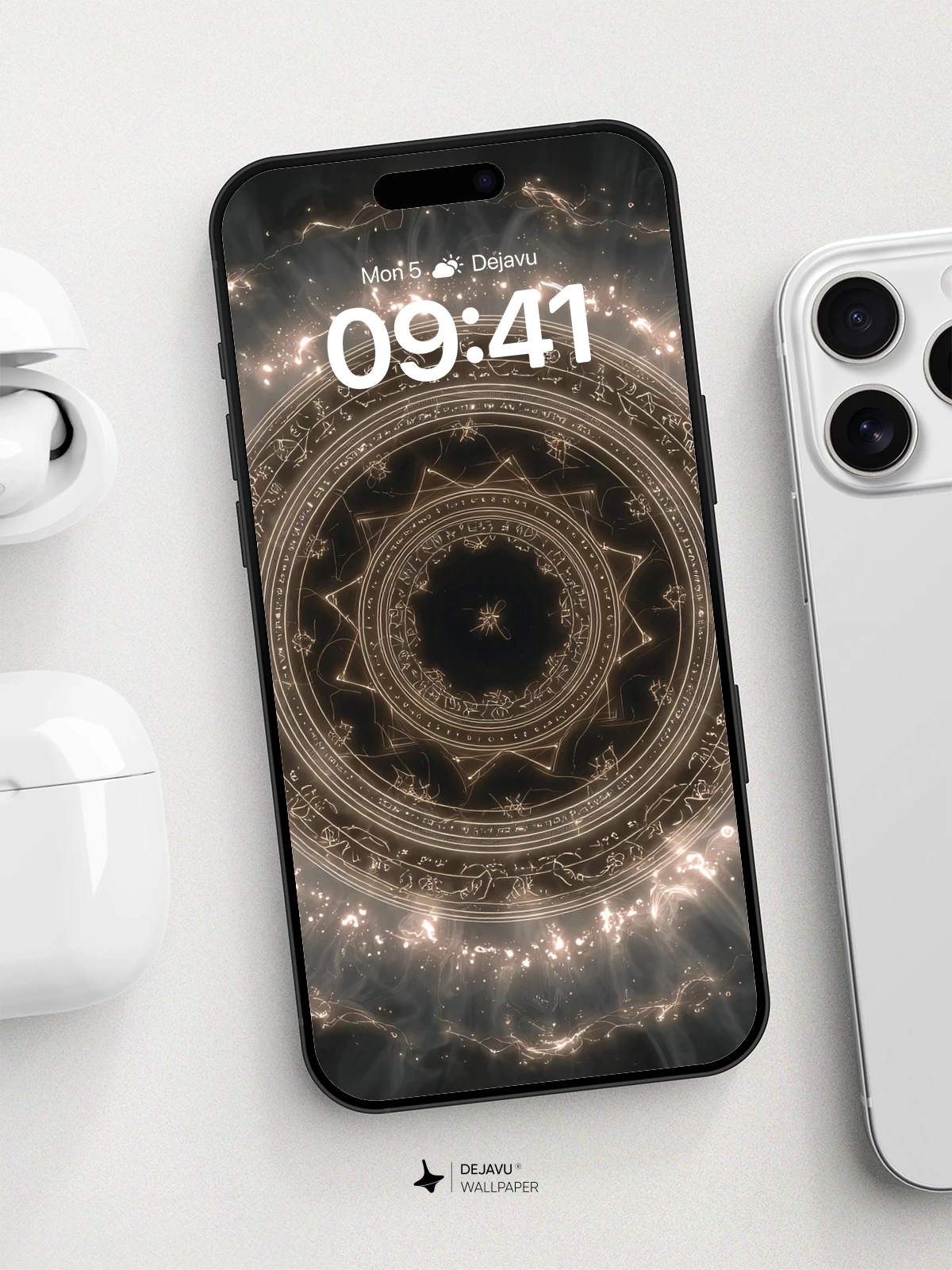 Mystic Rune Circle Wallpaper 8K for iPhone and Android