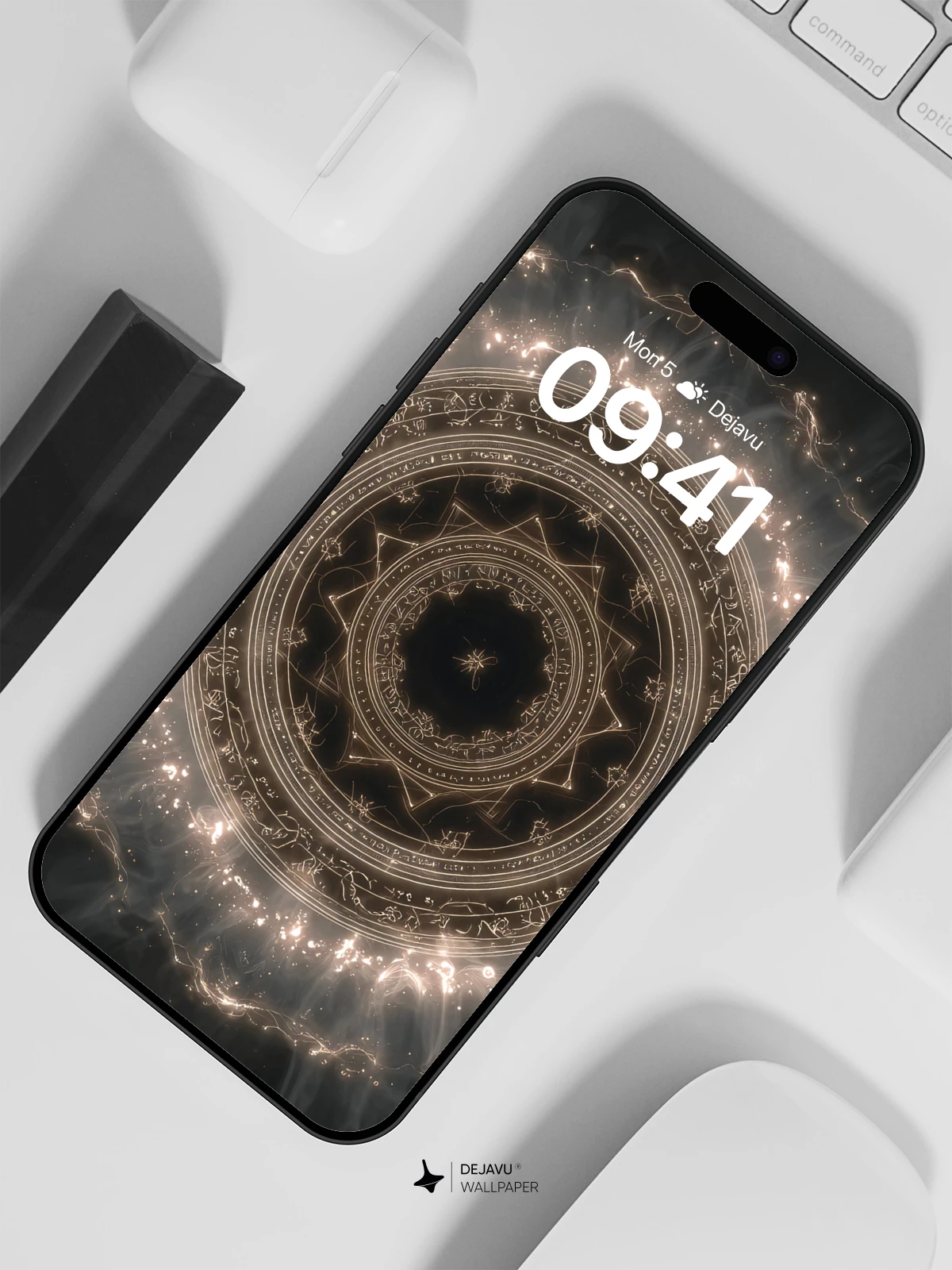 Mystic Rune Circle Wallpaper 8K for iPhone and Android