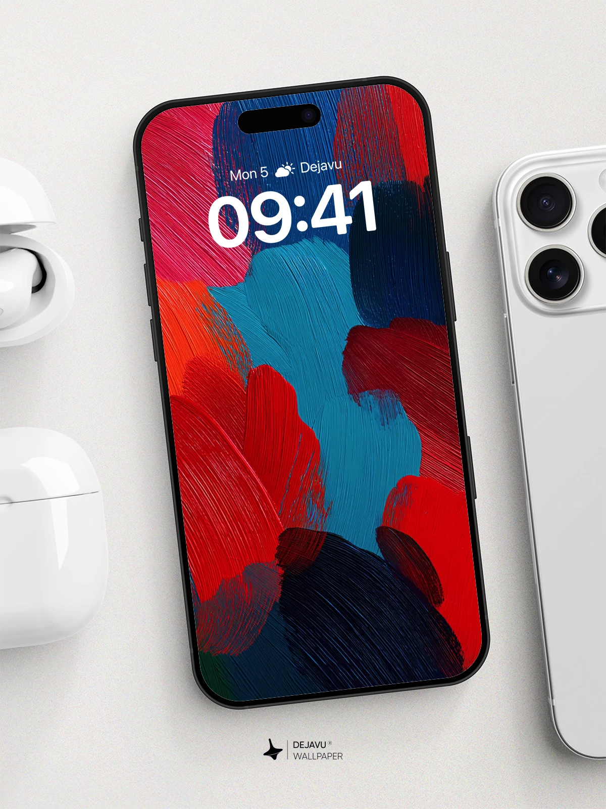 Vibrant Abstract Brushstroke Wallpaper 8K for iPhone and Android