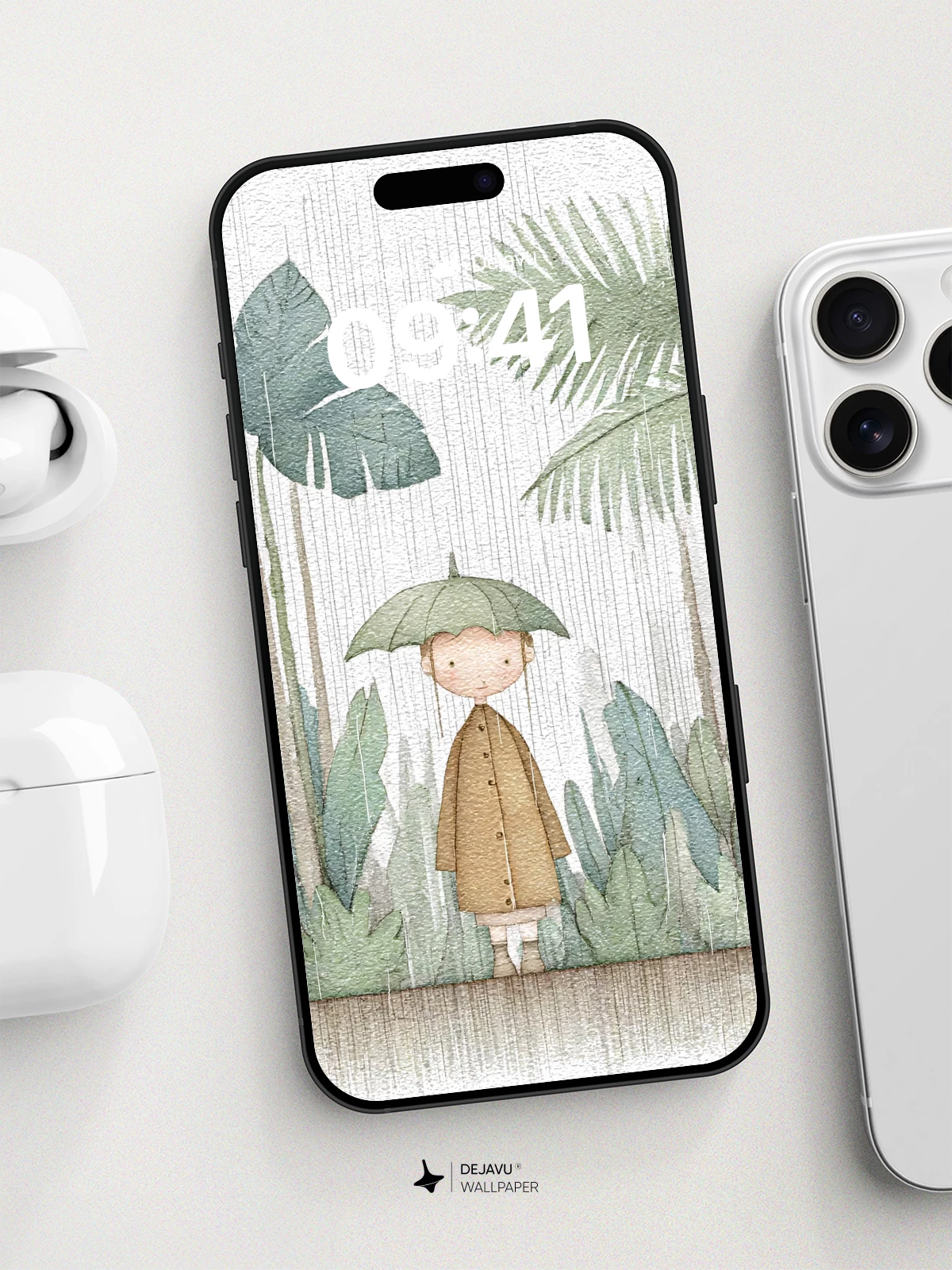 Whimsical Rainforest Child Wallpaper 8K for iPhone and Android