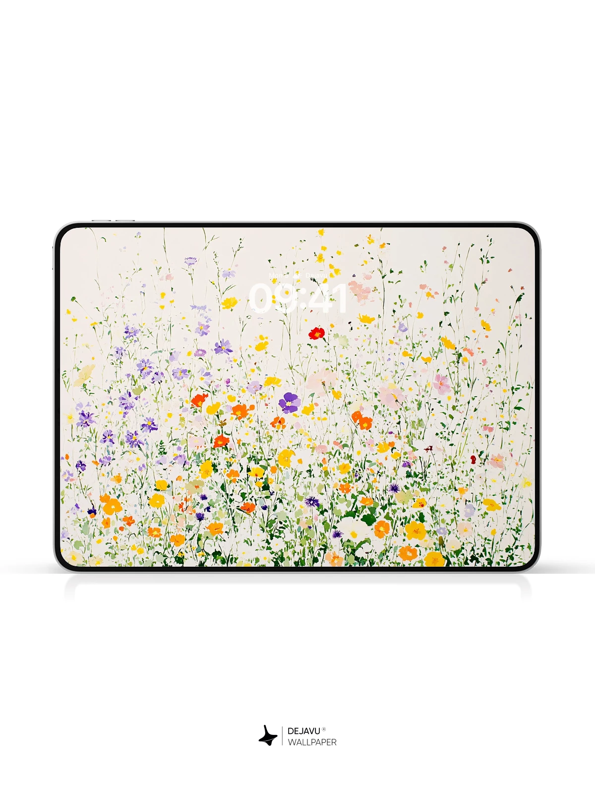 Watercolor Wildflower Field Wallpaper 8K for iPhone and Android