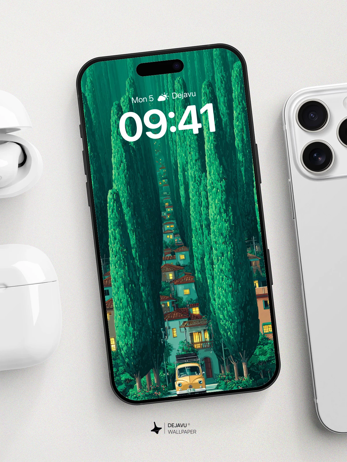 Surreal Cypress Lane Wallpaper 8K for iPhone and Android