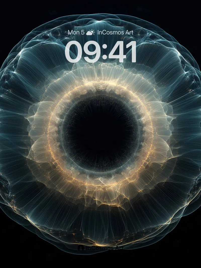 Ethereal Orb Wallpaper with Cosmic Veins