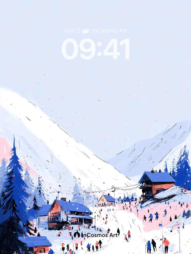 Frostbitten Valley Wallpaper with Alpine Whispers